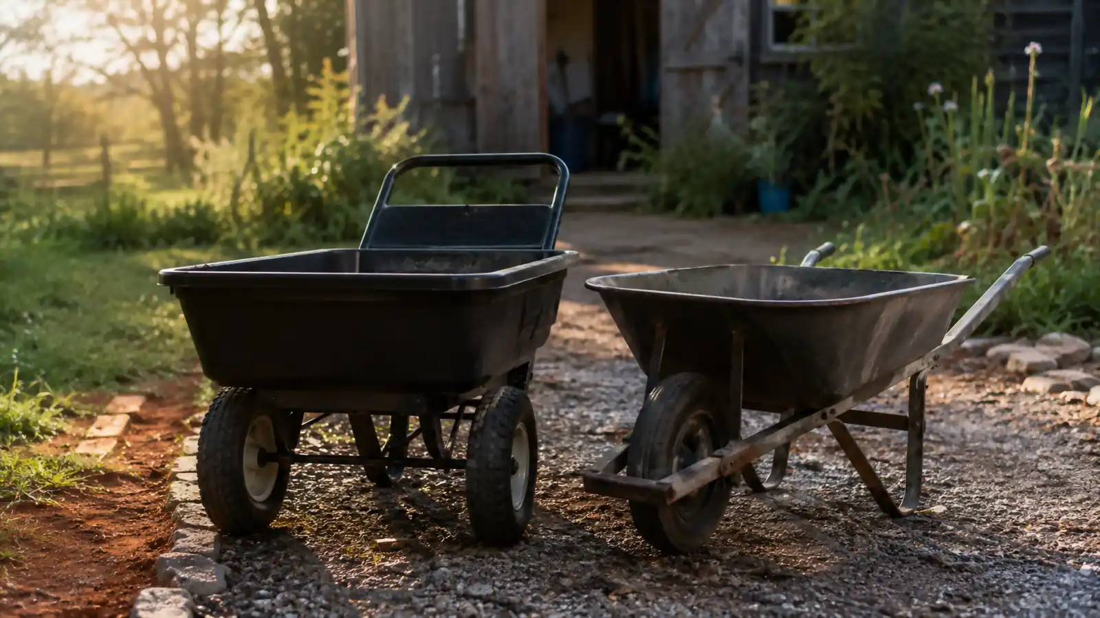 Gorilla Carts Dump Cart vs a Traditional Wheelbarrow: Which One Saves Your Back