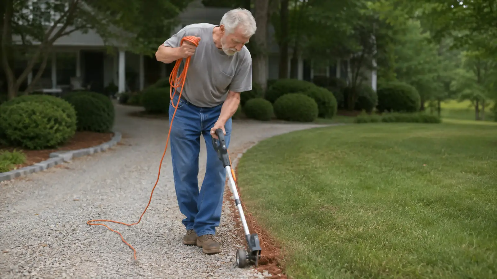 How to Edge a Lawn Cleanly With a String Trimmer, Step by Step